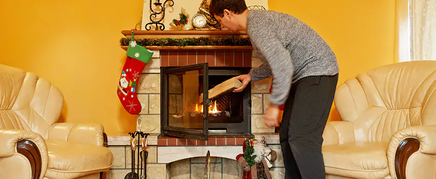 Rusted Metal Fireplace Restoration in Little Elm, Texas